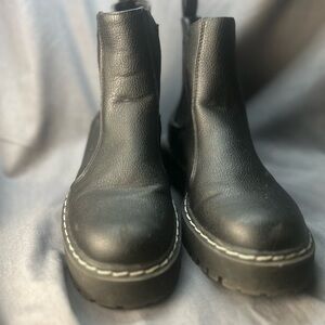 Black Leather Ankle Boots